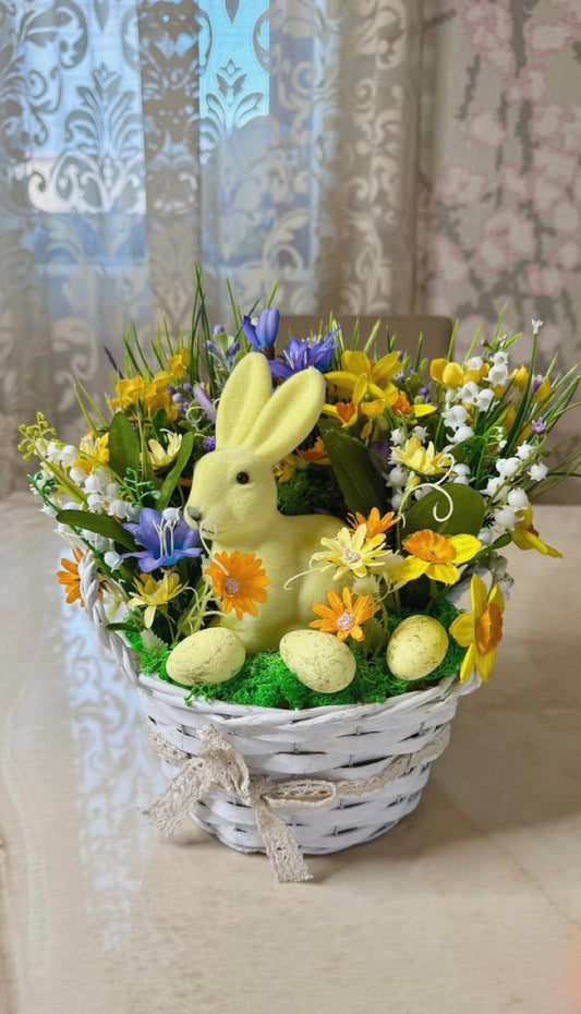 Yellow Bunny Surprise Basket